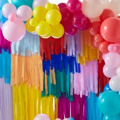 Backdrop-Kit Regenbogen Tasseln & Ballongirlande