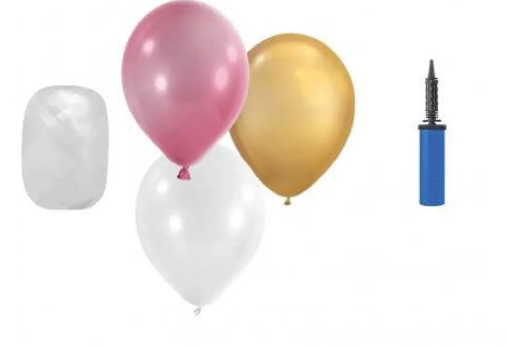 Ballongirlanden-Kit DIY Gold-Rosa