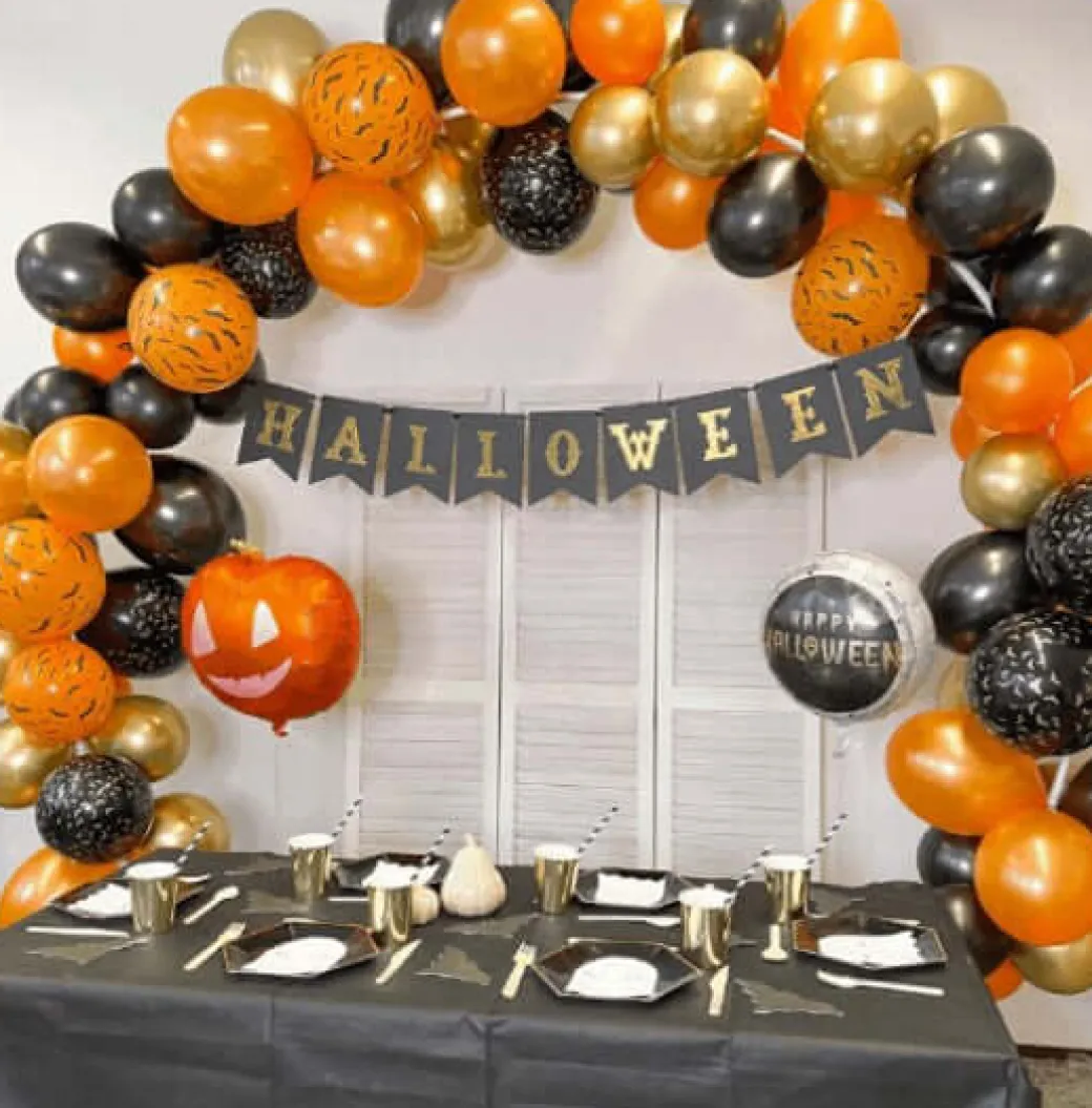 Ballongirlanden-Kit DIY Halloween Orange