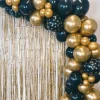 Ballongirlanden-Kit DIY Schwarz Gold Sterne