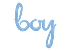 Ballonschriftzug "Boy" Pastell Blau