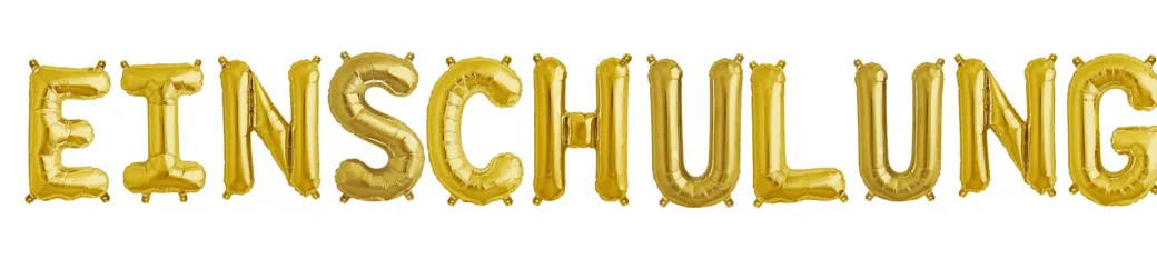 Ballonschriftzug "Einschulung"