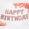 Ballonschriftzug "Happy Birthday" Roségold
