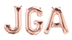 Ballonschriftzug "JGA" Roségold