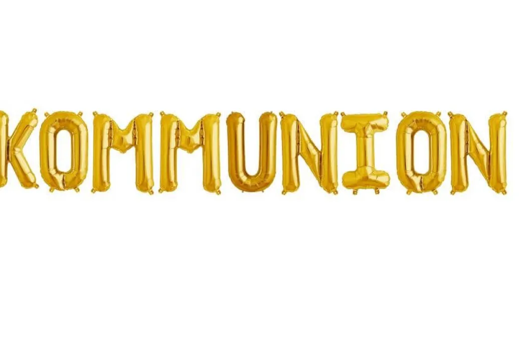 Ballonschriftzug "Kommunion"