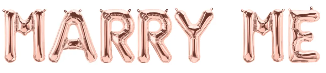 Ballonschriftzug "Marry Me"