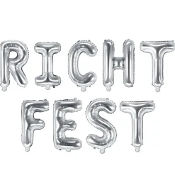 Ballonschriftzug "Richtfest" Silber