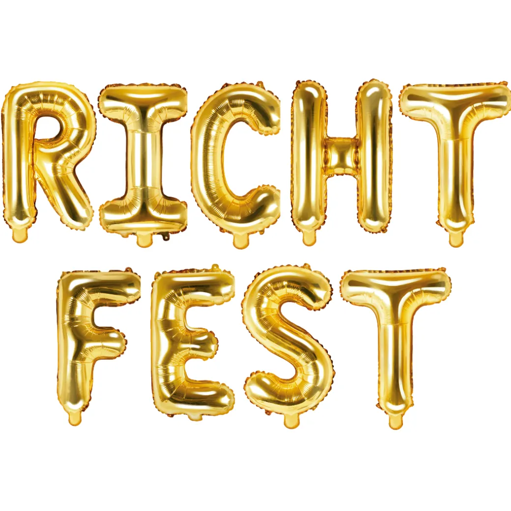 Ballonschriftzug "Richtfest" Gold