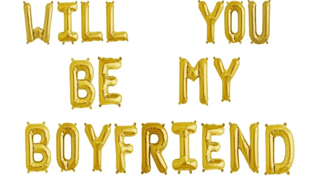Ballonschriftzug "Will you be my boyfriend"
