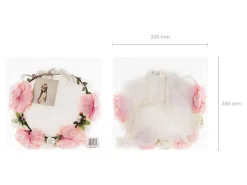 Blumenkranz mit weißem Schleier Mix 17 cm