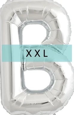 Buchstaben Ballon B XXL Silber