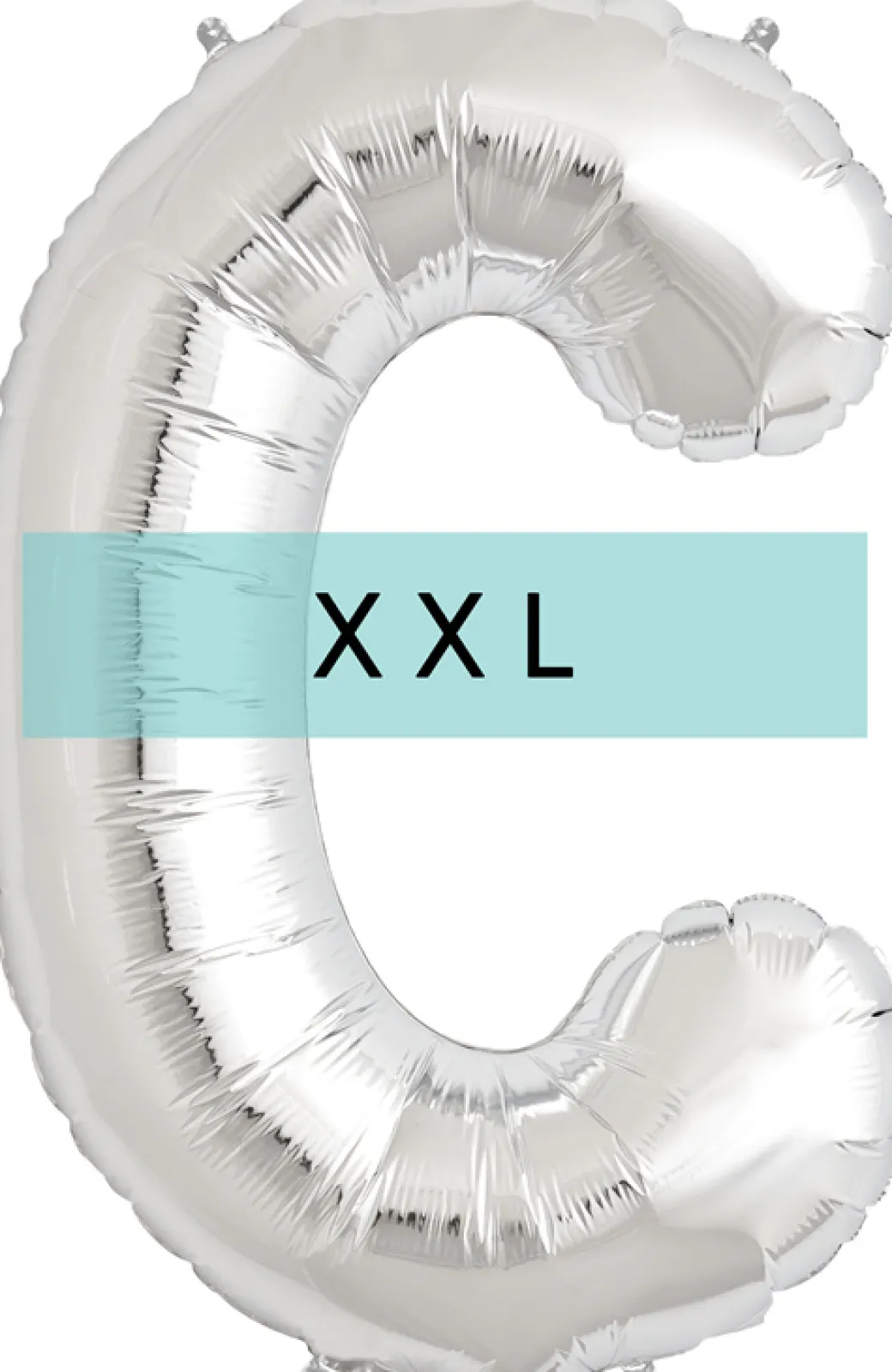 Buchstaben Ballon C XXL Silber