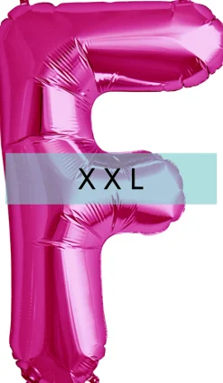 Buchstaben Ballon F XXL Pink