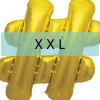 Buchstaben Ballon #-Hashtag XXL Gold