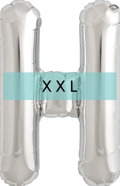 Buchstaben Ballon H XXL Silber