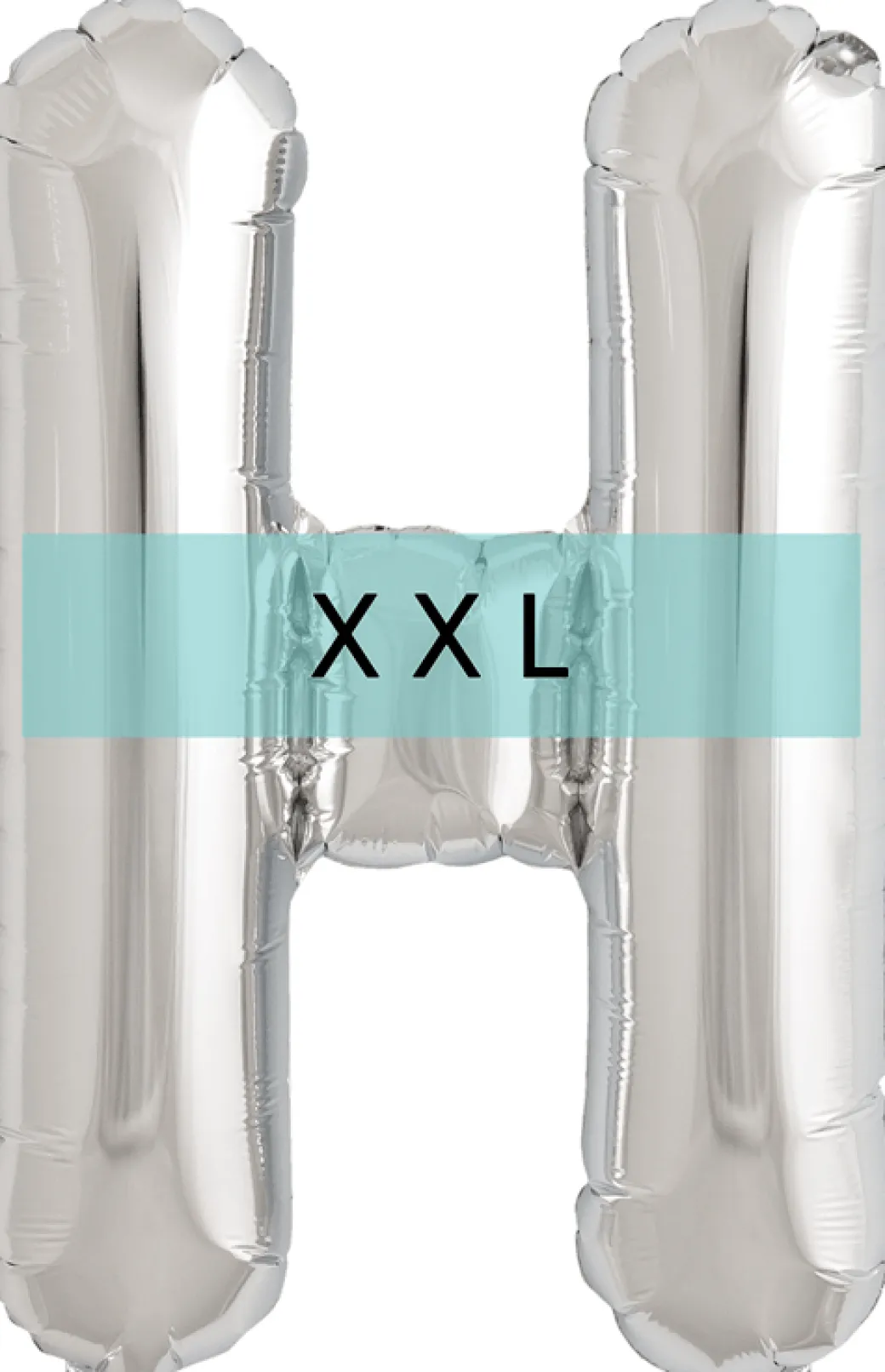 Buchstaben Ballon H XXL Silber