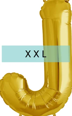 Buchstaben Ballon J XXL Gold