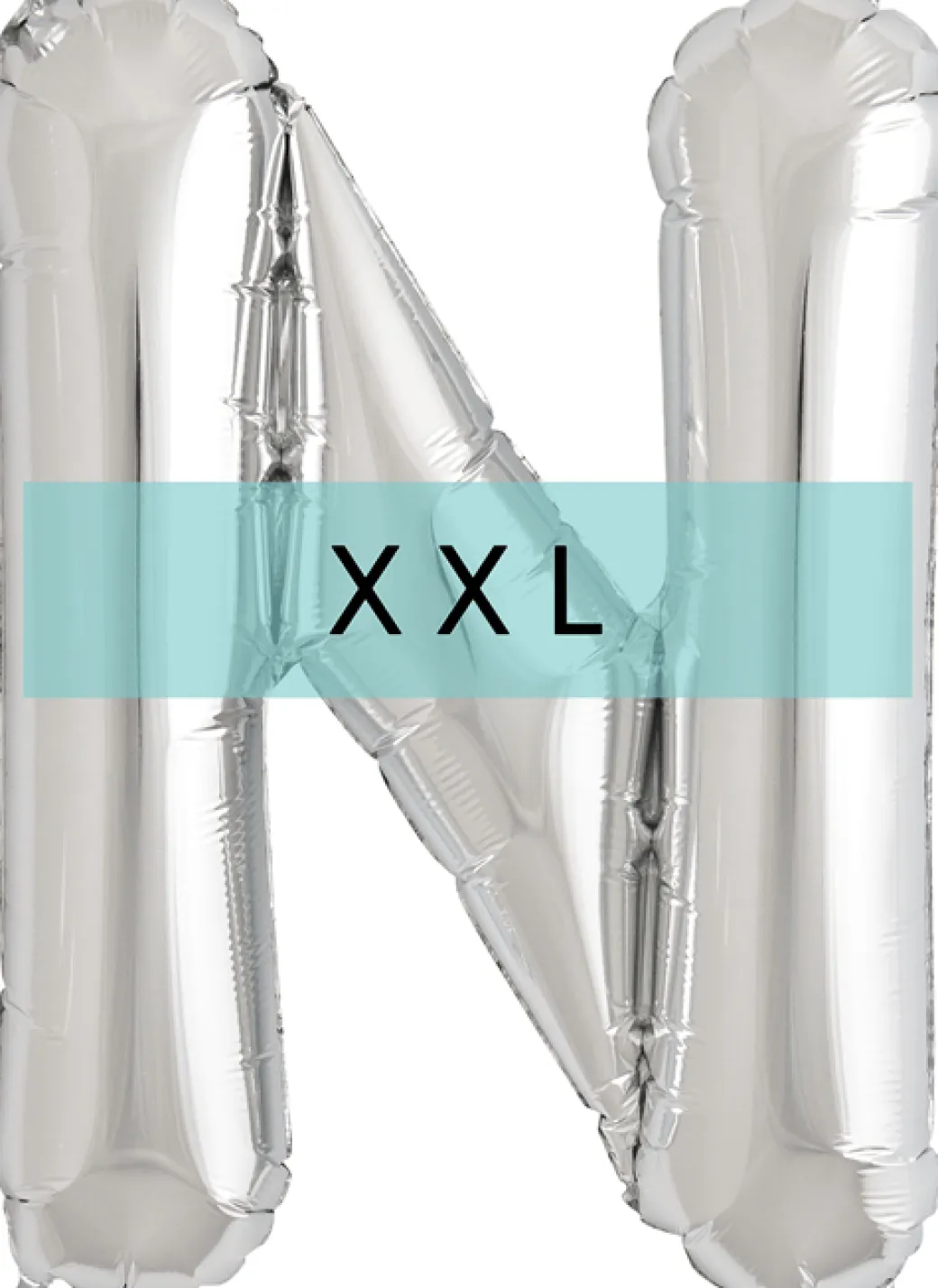 Buchstaben Ballon N XXL Silber