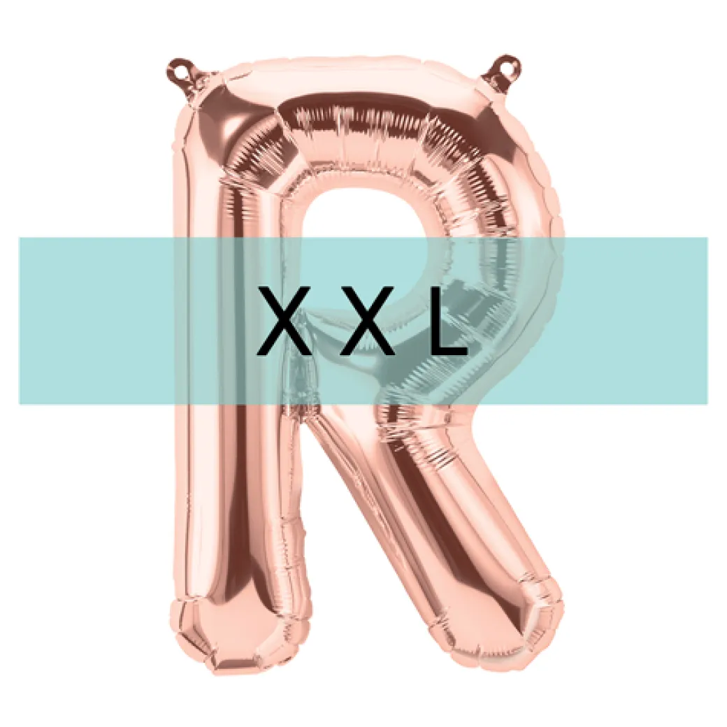 Buchstaben Ballon R XXL Roségold