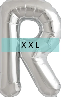 Buchstaben Ballon R XXL Silber