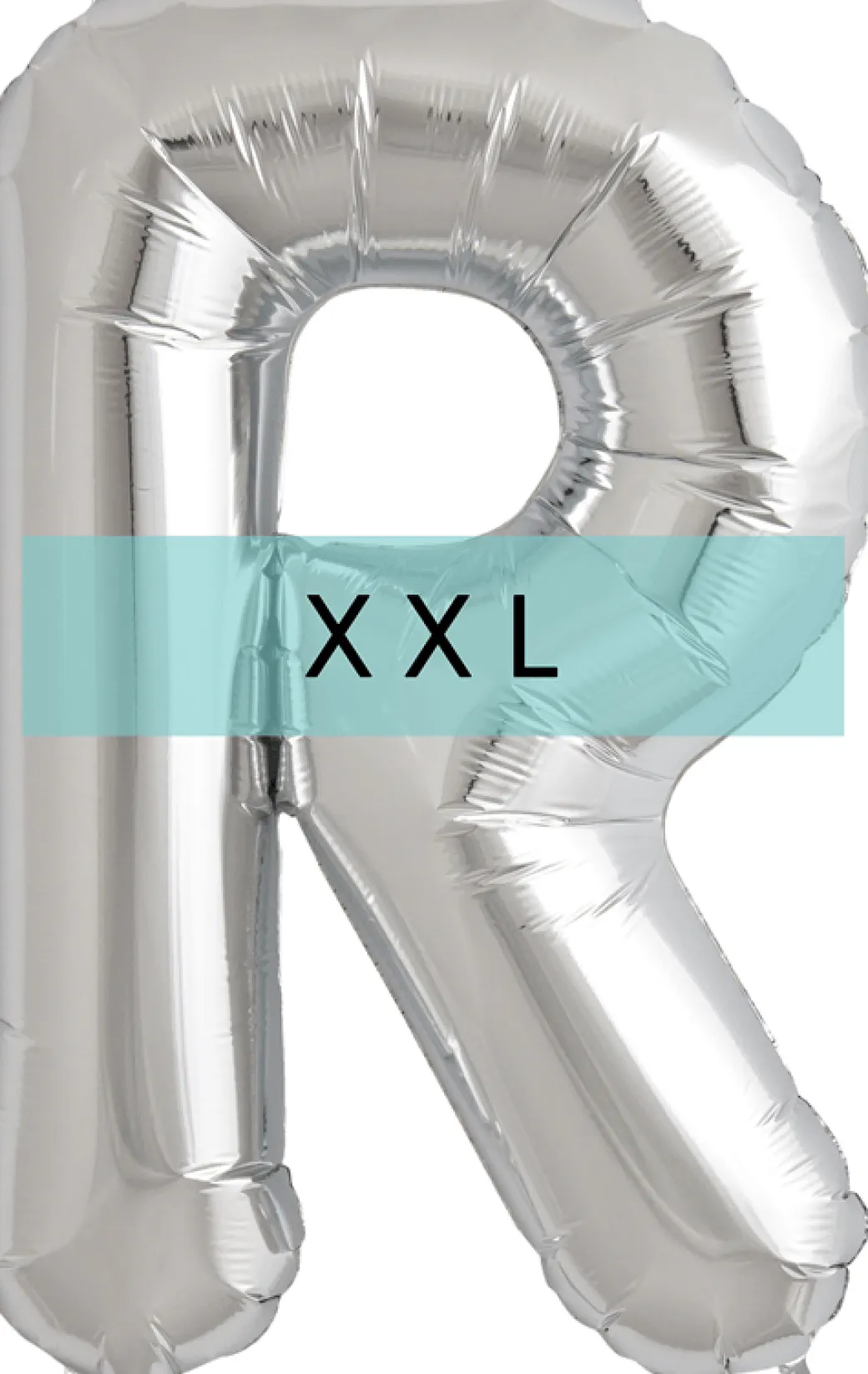 Buchstaben Ballon R XXL Silber