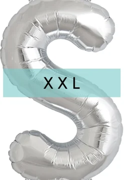 Buchstaben Ballon S XXL Silber