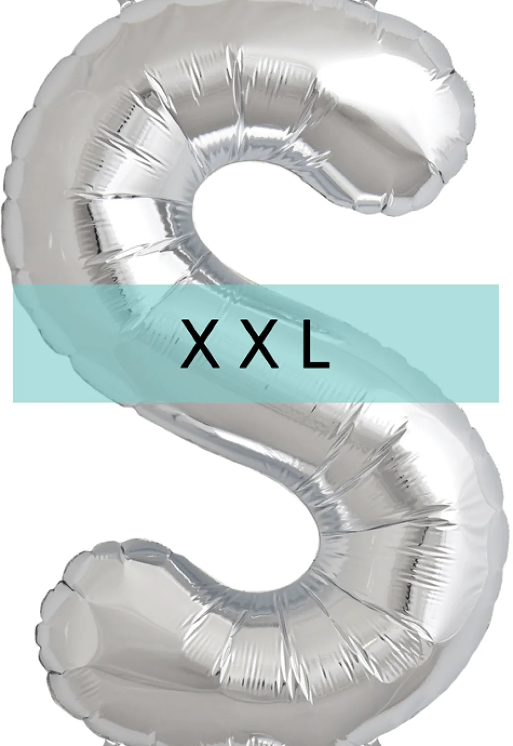 Buchstaben Ballon S XXL Silber