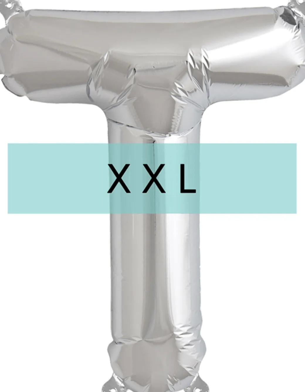 Buchstaben Ballon T XXL Silber