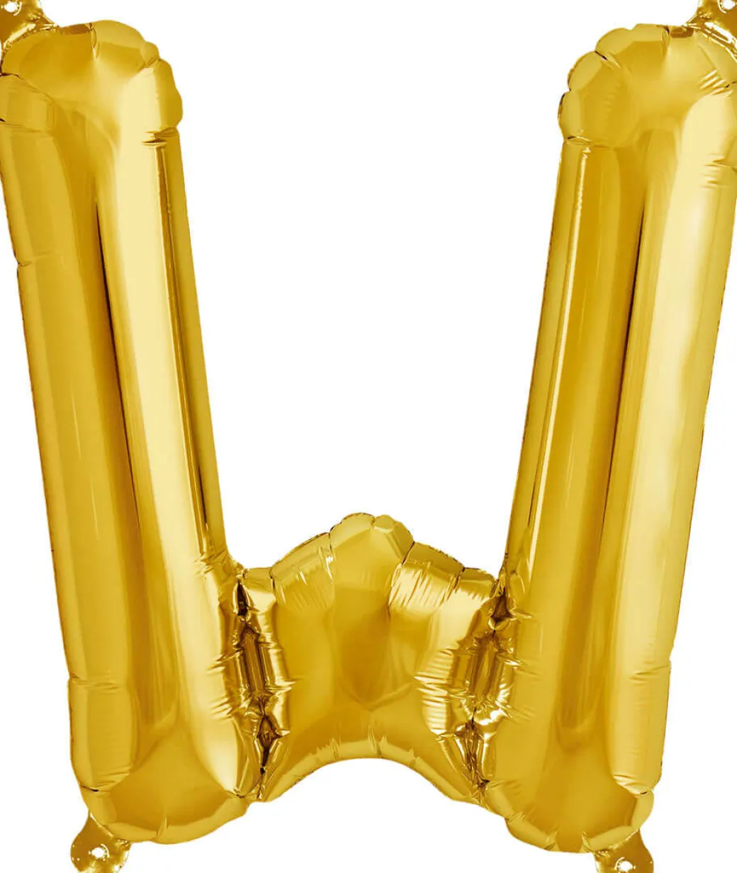 Buchstaben Ballon W Gold