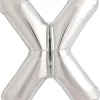 Buchstaben Ballon X Silber