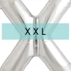 Buchstaben Ballon X XXL Silber
