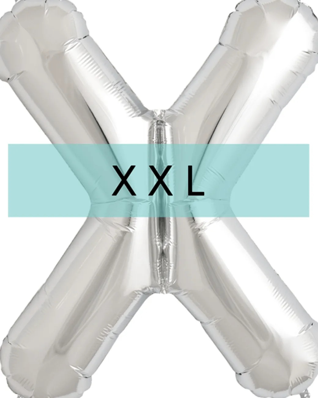 Buchstaben Ballon X XXL Silber