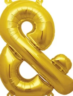 Buchstaben Ballon &-Zeichen Gold