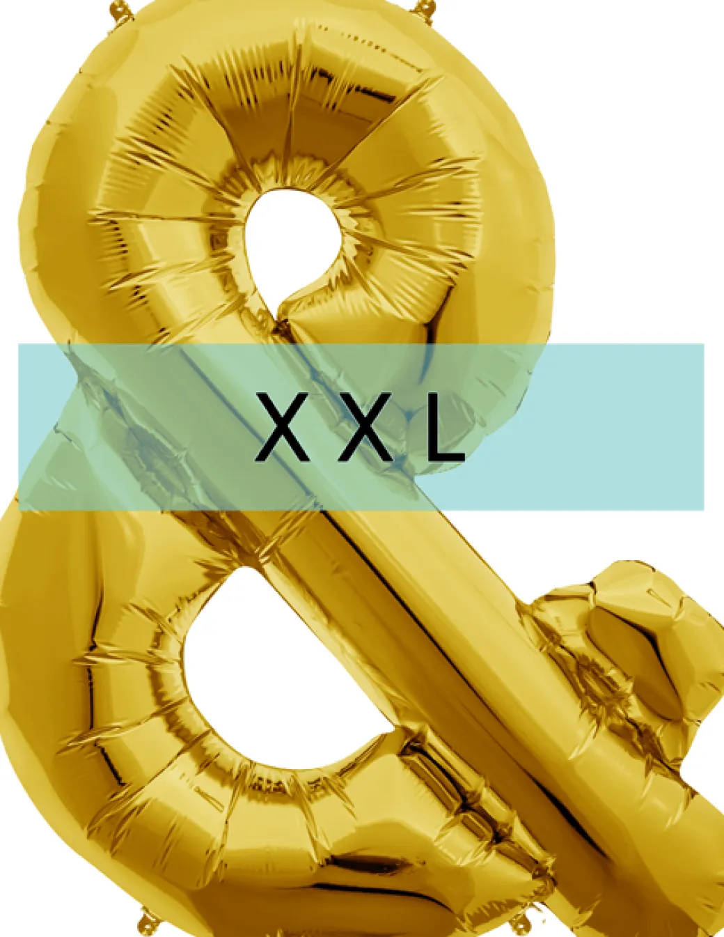 Buchstaben Ballon &-Zeichen XXL Gold