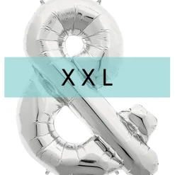 Buchstaben Ballon &-Zeichen XXL Silber