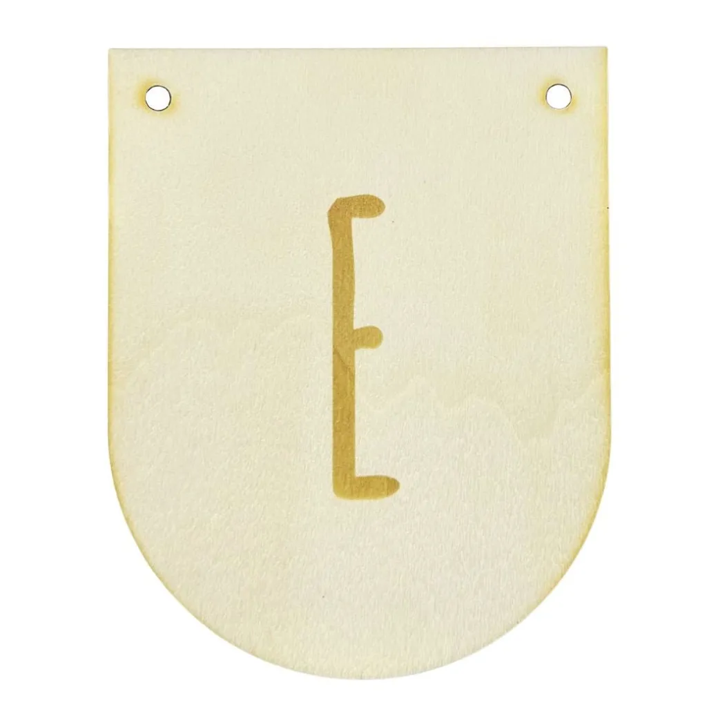 Buchstaben Holzwimpel E