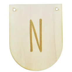 Buchstaben Holzwimpel N