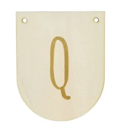 Buchstaben Holzwimpel Q