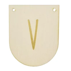 Buchstaben Holzwimpel V