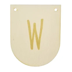 Buchstaben Holzwimpel W