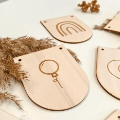 Build your own Holz-Wimpelgirlande Name / Wunschtext
