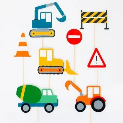 Caketopper Baustelle 8 Stk.