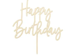 Caketopper "Happy Birthday" Holz