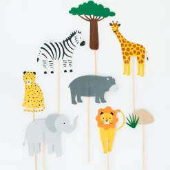 Caketopper Safari-Party 8 Stk.