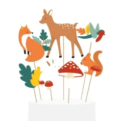 Caketopper Waldtier 7 Stk.