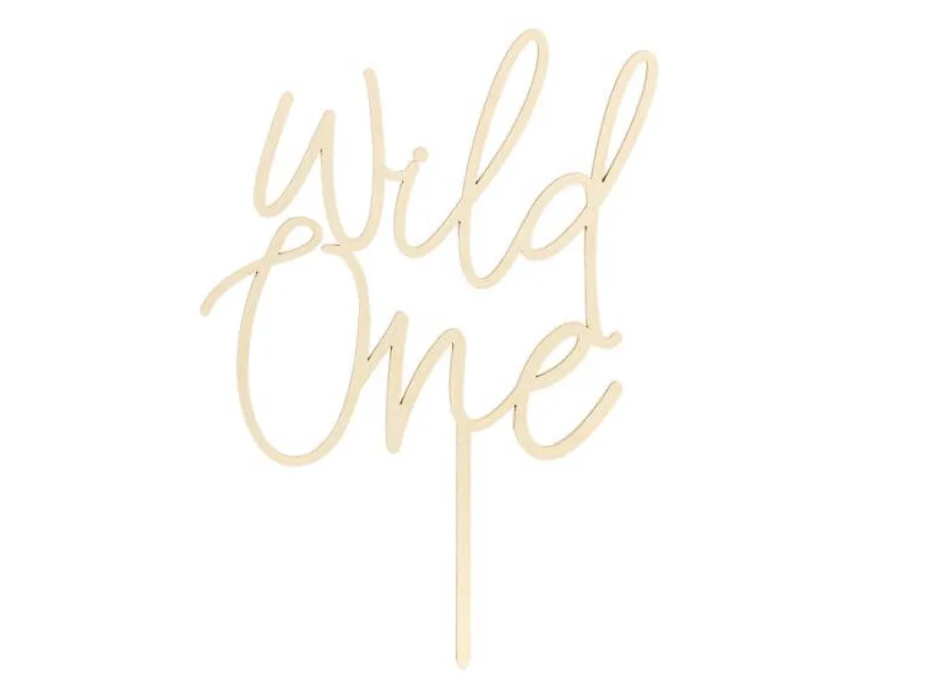 Caketopper "Wild One" Holz
