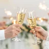 Champagne Sticker "Groom" & "Bride"