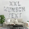 Dein Ballon-Wunschtext mit XXL-Folienballons Silber