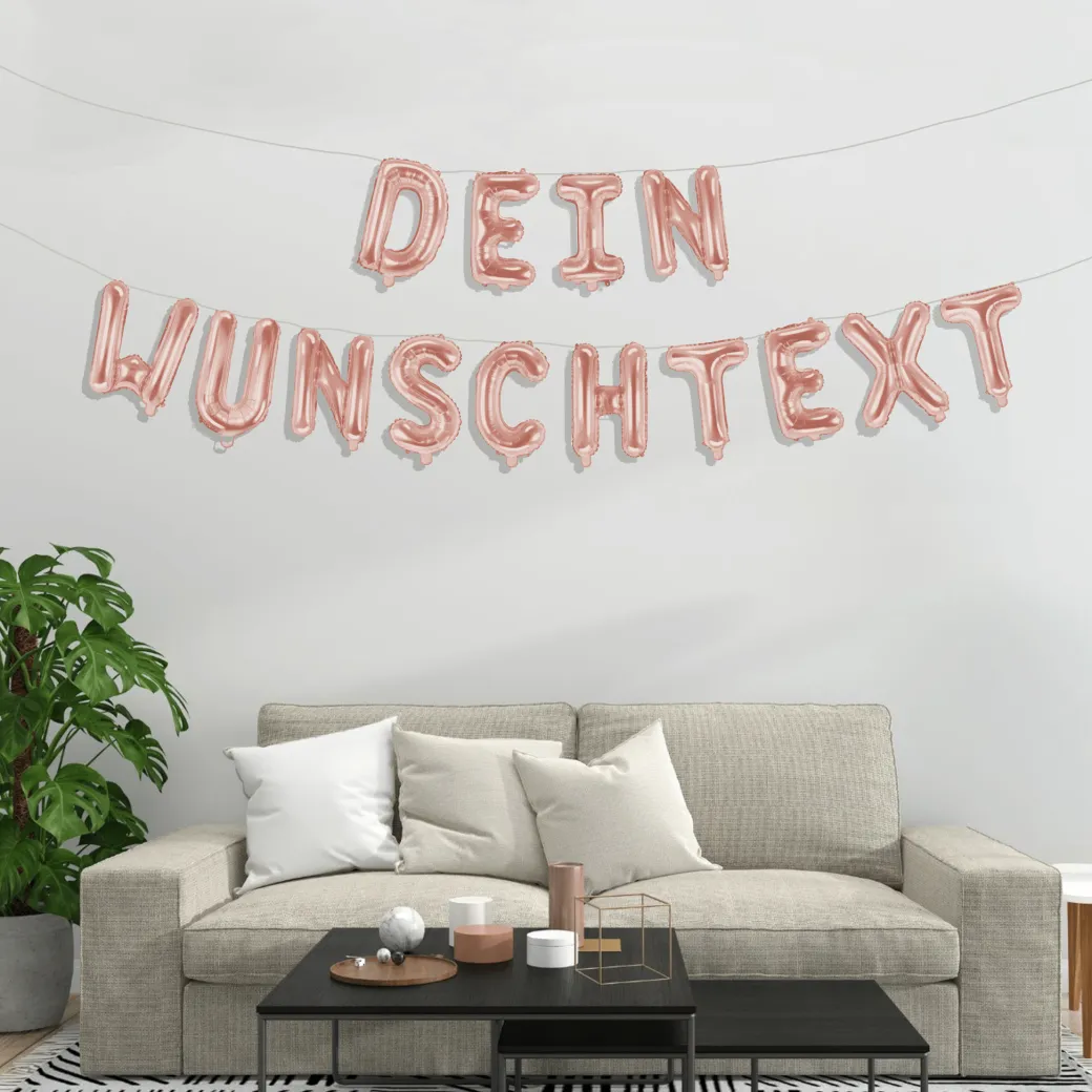 Dein Ballon-Wunschtext Roségold