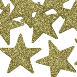 Deko Sterne Glitzer-Gold